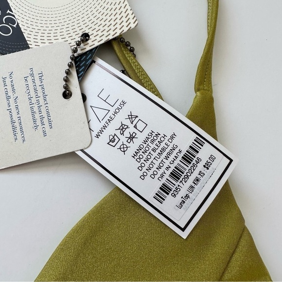 FAE LUNA BIKINI TOP KIWI NWT XS - Picture 3 of 7